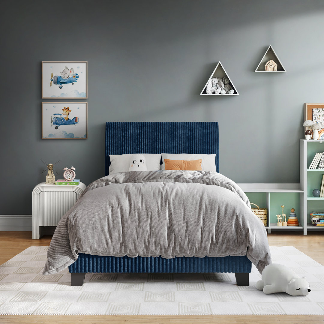 Pravesh Corduroy Upholstered Bed